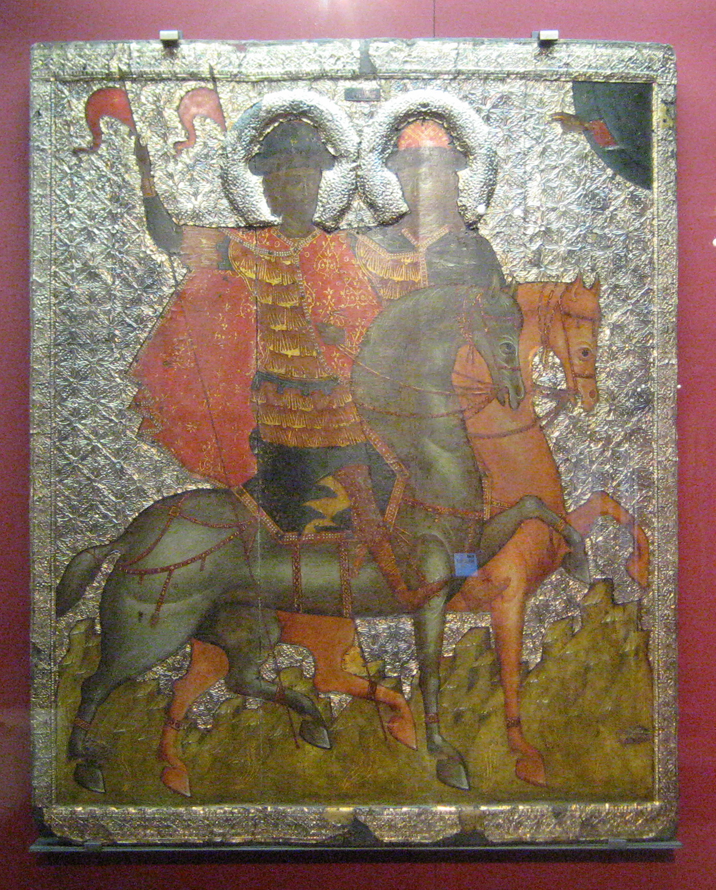 Новгородская икона святых князей Бориса и Глеба, XIV век